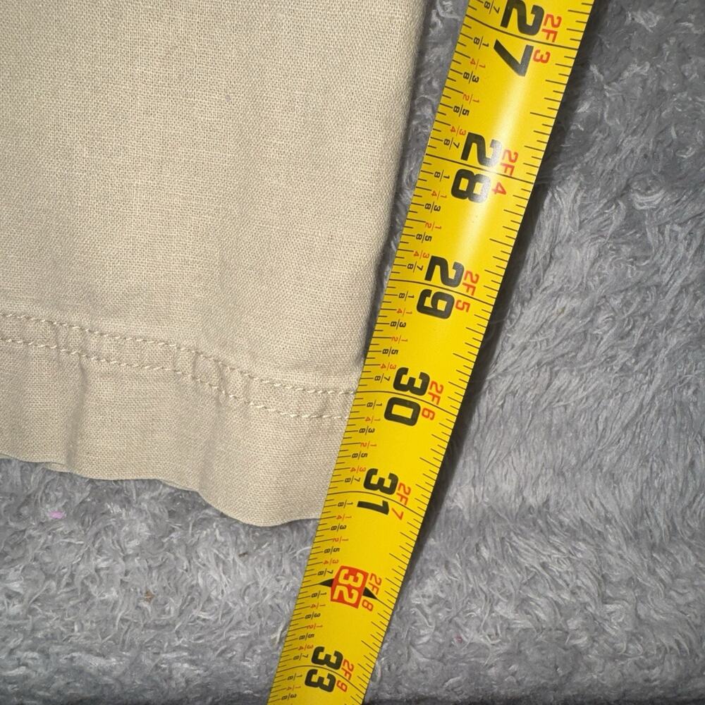 J Crew Men's Linen Blend Chino Pants Size 33x32 Tan Beach Coastal Old Money - Picture 7 of 7